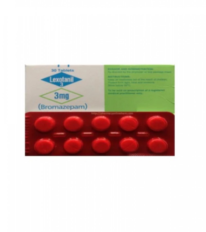 Lexotanil 3mg (Bromazepam 3mg ) tablets .
