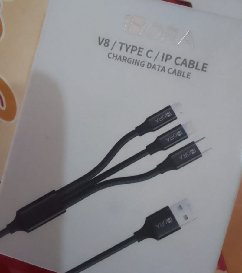 1HORA V8 3 –in-1 cable iphone, Type-C