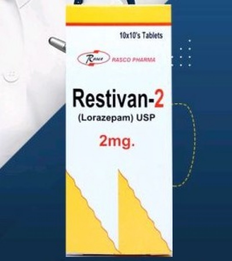 Restivan 2mg (Lorazepam 2mg ) 10    tablets